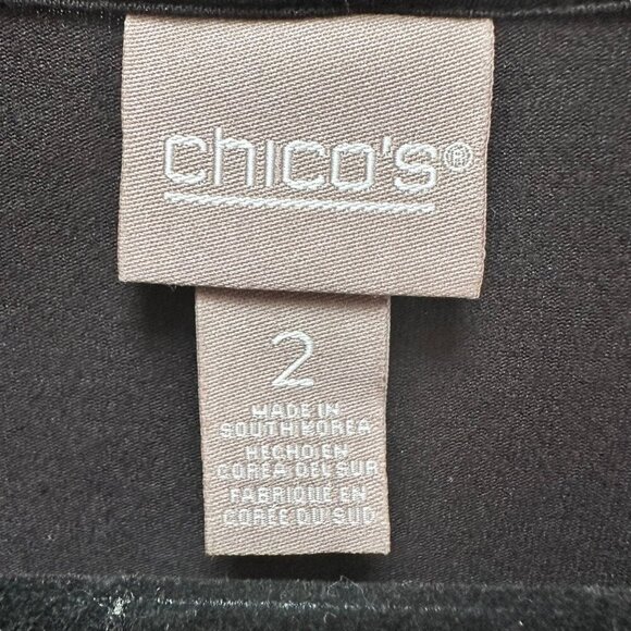 Chico's Women's Top Black & White Striped Dolman Sleeve Lined Size 2 or M - Picture 6 of 7